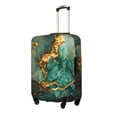 thumbnail image 2 of Cauagu Emerald Color Gold Marble Print Travel Luggage Cover,Travel Dust-proof Suitcase Cover Softside Suitcase Protector for 18-32inch,Not Included Suitcase, 2 of 8