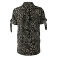 thumbnail image 4 of Women's Paisley Print Grommet and Tie Sleeve Top-BB-S, 4 of 5