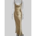 thumbnail image 1 of JULISSA MO Sexy Spaghetti Strap espalda descubierta vestido de verano mujeres satén encaje Up trompeta vestido largo elegante Bodycon vestidos de fiesta 2021 Tan Jianjun  unisex, 1 of 2