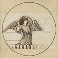 thumbnail image 2 of Sir Edward Coley Burne-Jones 15x15 Gold Ornate Wood Frame and Double Matted Museum Art Print Titled - Angel Playing on Bells, 2 of 4