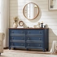 thumbnail image 5 of Joaxswe Bedroom Furniture Sets, Include 6-Drawer Dresser & 43.5" Tall Chest of Drawers and 2 USB Charging Nightstands, Navy, 5 of 9