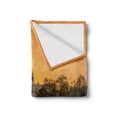 thumbnail image 2 of United States Soft Flannel Fleece Blanket, Washington DC American Capital City White House Above the Lake Landscape, Cozy Plush for Indoor and Outdoor Use, 70" x 90", Apricot Ginger, by Ambesonne, 2 of 6
