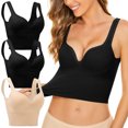 thumbnail image 2 of 3 Pieces Womens Sports Bra No Wire Comfort Sleep Bra Plus Size Workout Activity Bras With Non Removable Pads Shaping Bra, 2 of 7