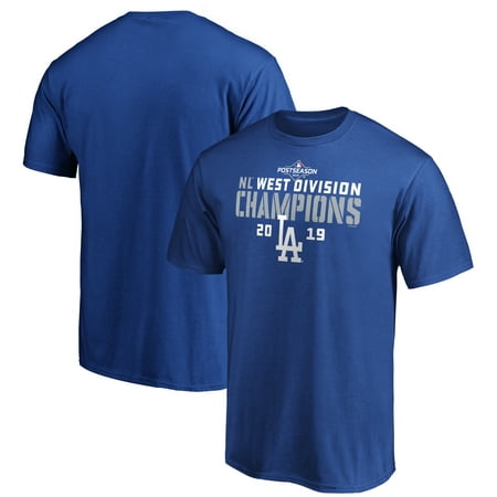 Los Angeles Dodgers Majestic 2019 NL West Division Champions Delayed Steal T-Shirt -