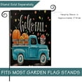 thumbnail image 2 of Hello Fall Garden Flag Pumpkin Farm Truck Double Sided Quote, Small Burlap Decorative House Yard Decoration, Autumn Leaves Harvest Farmhouse Country Seasonal Home Outdoor Vintage Décor 12 x 18, 2 of 6