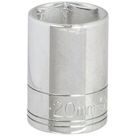 

SK Tools 48220 1/2 in. Drive 6-Point Metric Standard Chrome Socket - 20mm
