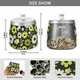 thumbnail image 2 of Yayeee Ashtray with Lid for Cigarette Smokeless Stainless Steel Home Ash Holder, Green Flower Pattern, 2 of 7