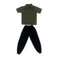 thumbnail image 1 of Disfraz de camiseta y pantalón de manga corta de 2 piezas 1:6 para figura de 12 pulgadas Verde, 1 of 9