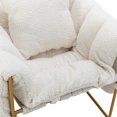 thumbnail image 6 of ARCTICSCORPION Modern Sling Accent Chair with Shredded Foam Cushion, White, 6 of 7