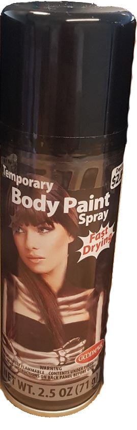 HALLOWEEN BODY PAINT SPRAY-BLACK - Walmart.com - Walmart.com