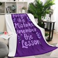 thumbnail image 2 of Ultimate Comfort Year-Round Super Soft Text Flannel Throw Blanket, Breathable & Warm, Great for Sofa, Chair or Bedroom Decor, Beautiful & Practical, 50x60 Inches, 2 of 5