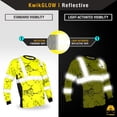thumbnail image 3 of KwikSafety (Charlotte, NC) UNCLE WILLY'S WALL Long Sleeve Safety Shirt (w/POCKET) Class 3 ANSI OSHA Custom High Visibility Reflective Tape Construction Security Work Clothing Men | Yellow Black Small, 3 of 7