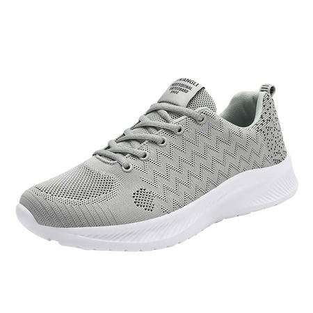 Yindaity Slip On Shoes for Men Mens Loafers Slip On Casual Shoes Driving Walking Sneakers Lightweight Comfortable Daily Flat Shoes for Outdoor Hiking (Grey 10.5)