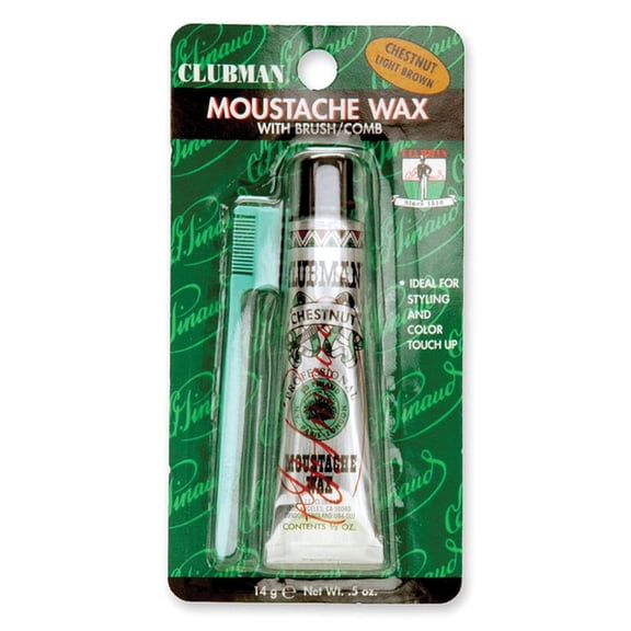 Clubman Moustache Wax Chestnut, 0.5 Oz.