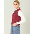 thumbnail image 4 of Unique Bargains Women's Turn Down Collar Button Denim Washed Vest, 4 of 6