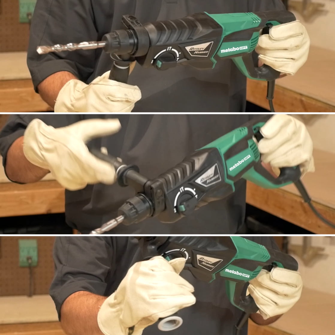 Metabo HPT 1-In SDS Plus Rotary Hammer Drill, DH26PF