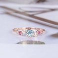 thumbnail image 5 of HeartsAndYou 1ct Natural Aquamarine & Diamond Ring Bezel Set Solitaire 14k SOLID Rose Gold, 5 of 9
