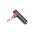 thumbnail image 2 of Convertidor De Audio Convertidor de audio macho a hembra de 3,5 mm en forma de L de 90 grados Conector para auriculares negro Ndcxsfigh Para estrenar, 2 of 5