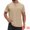 Khaki, variant on DARING DIVA Men's Henley Crew Neck Short Sleeve Button Down T-Shirt M White