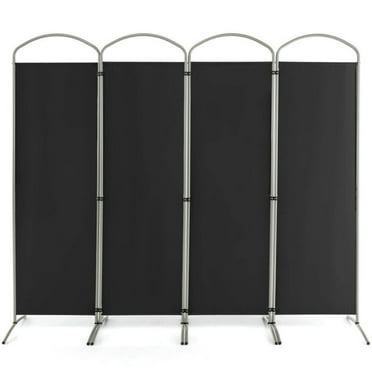 Resenkos Room Separator, Room Divider Panel,6.2Ft Folding 4-Panel Room Divider for Home Office Living Room-Black