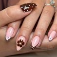 thumbnail image 6 of 24Pcs Christmas Glitter French Tip Nails Winter Art Press On No False Nails Black White, 6 of 8
