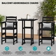 thumbnail image 5 of Cobiod Adirondack Bar Set, 3-Piece Outdoor Patio Furniture Set with 3 Bar Height Chairs and Table, HDPE All-Weather Bistro Set for Balcony,Arubablue, 5 of 6