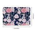 thumbnail image 3 of Front Door Mat Indoor Outdoor Outside Entrance - 16*24in Washable Gorgeous Pink Rose Flowers Thin Bathroom Rugs Fit Under Door, Bath Rugs for Bathroom, Kitchen Rugs Mats for Floor, 3 of 6