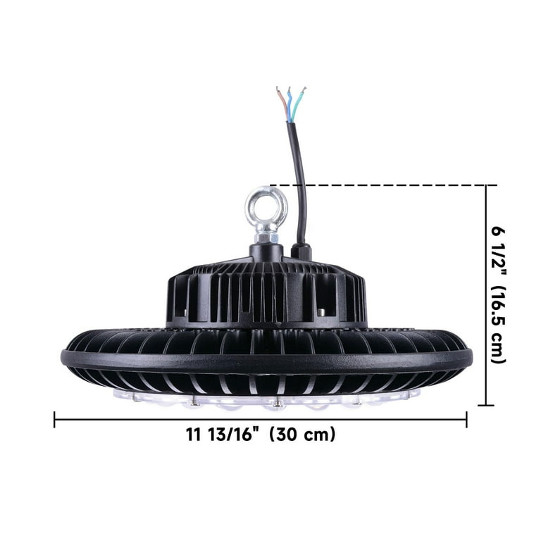 150W UFO LED High Bay Light - 22,500LM Shop Light With Plug, Dimmable For Warehouse & Garage