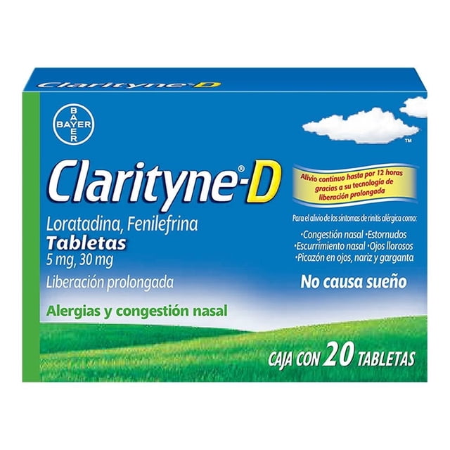 Clarityne D D 5 mg, 30 mg 20 tabletas de liberación prolongada