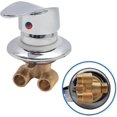 thumbnail image 1 of Shower Cabin Mixer Brass Shower Faucet Outlet Diverter Chrome Shower Mixer Tap G1/2" Connector Cold and Hot Water Shower Mixer for Bathroom, 1 of 5