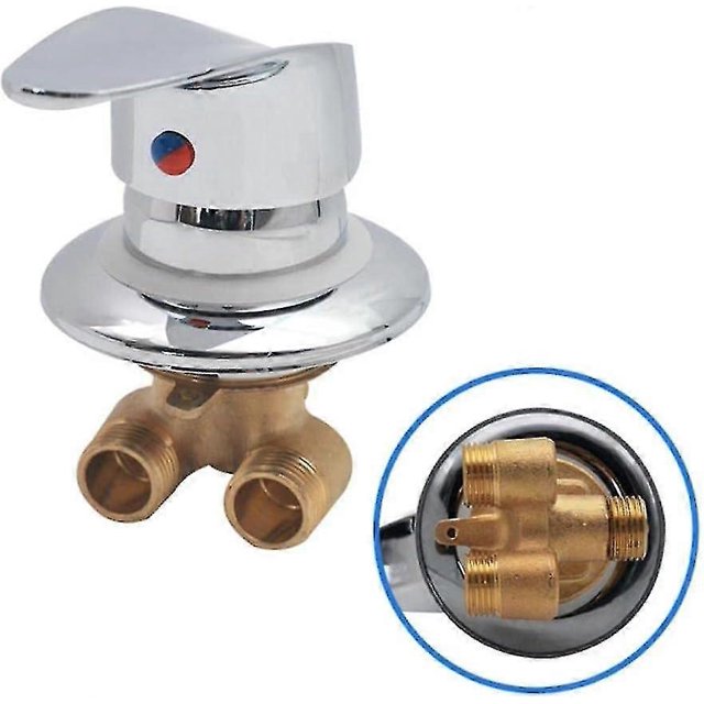 Shower Cabin Mixer Brass Shower Faucet Outlet Diverter Chrome Shower Mixer Tap G1/2" Connector Cold and Hot Water Shower Mixer for Bathroom