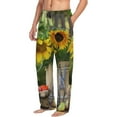 thumbnail image 2 of Daiia Vintage Wooden Bucket Men's Sleep Pant with Pockets and Drawstring,Pajama Pants-X-Large, 2 of 9