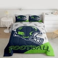 thumbnail image 2 of jejeloiu Deepblue Football Helmet Twin Comforter Sets,Rugby Sport Game Bedding Set For Ball Lover Reversible 2-Piece, 2 of 8