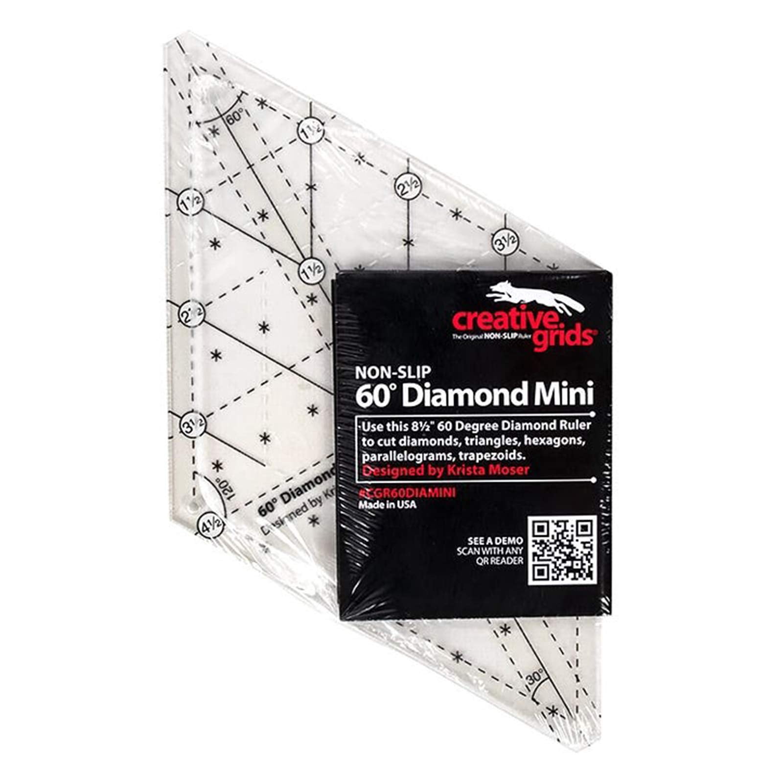 Creative Grids 60 Degree Mini Diamond Ruler CGR60DIAMINI