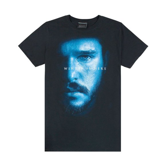 Game of Thrones Mens Jon Snow Winter Is Here T-Shirt