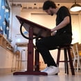 thumbnail image 7 of MEEDEN Wood Adjustable Height Drawing Table with 36" x 24" Angle Adjustable Top, Walnut, 7 of 7