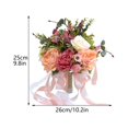 thumbnail image 5 of Weddding Bridal Flower Buquet 26CM Handle Rose Wreath Wedding Party Decoration, 5 of 8