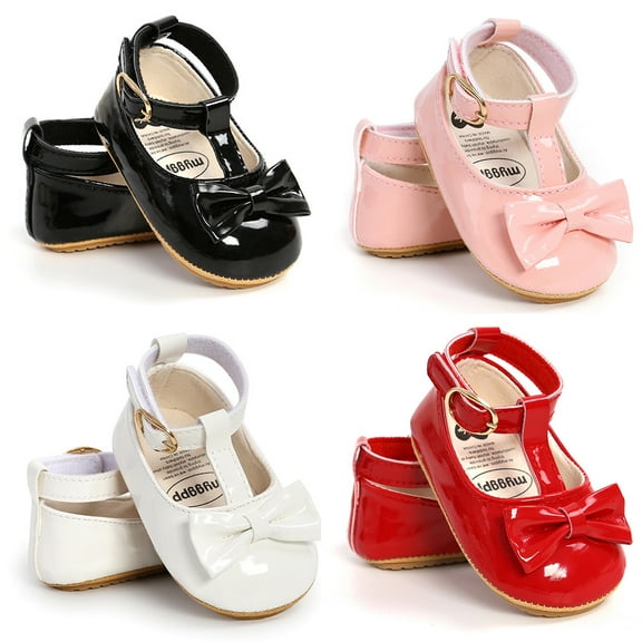 Yoyauz Baby Girl Mary Jane Shoes Anti Slip Rubber Sole Ballet Slippers Princess Dress Wedding Shoes Newborn Kids Shoes Toddler Shoes