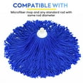 thumbnail image 4 of Matthew Microfiber Cloth Mop Replacement Compatible with OC Microfiber Cloth Mop Refill,Stainless Steel Spin Mop Replacement 54"Handle with Wet Mop for Floor Cleaning (1 Handle 2 Mop Heads)-Blue, 4 of 7