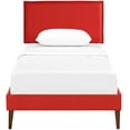 thumbnail image 3 of Modway Camille Queen Upholstered Platform Bed with Squared Tapered Legs, Multiple Colors, 3 of 9