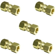 Lead Free Brass Union Coupling 3/8" COMP x 3/8" COMP Leak Proof Easy Connect Union (5 Pack)