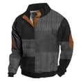 thumbnail image 1 of Men's 3D Print Autumn/winter Color Block Buckle Sweatshirt, 1 of 2