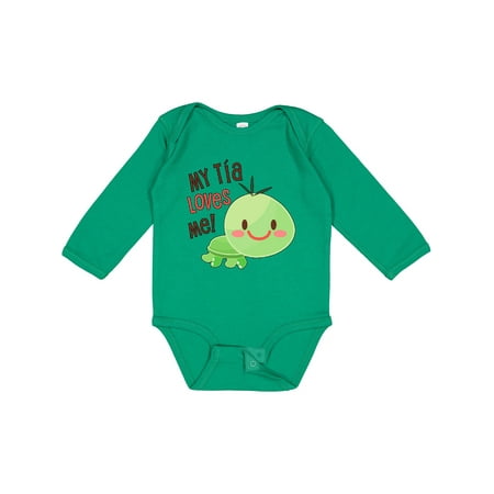 

Inktastic My Tía Loves Me- Cute Turtle Gift Baby Boy or Baby Girl Long Sleeve Bodysuit