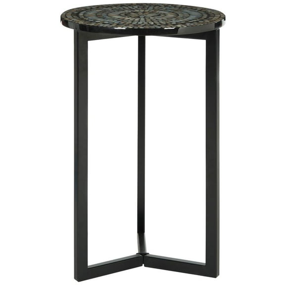 SAFAVIEH Zaira Contemporary Modern End Table, Black