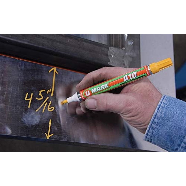 U-Mark A10 Xylene-Free Paint Markers - White, Pack Of 12, Industrial Grade