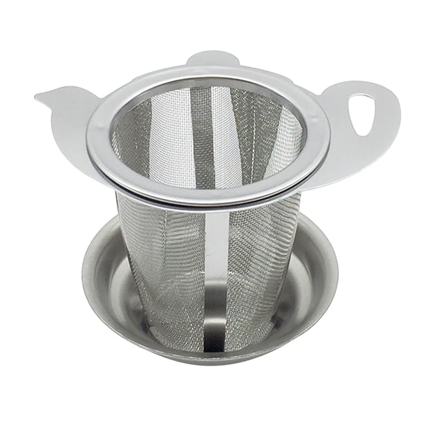 1 juego de filtro de té de acero inoxidable, colador de residuos de té, infusor de té suelto