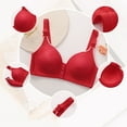 thumbnail image 7 of UngA Bras Women Front Closure Bras Push Up No Underwire Everyday Bra Plus Size Full Coverage Breathable Brassiere Red,S, 7 of 7