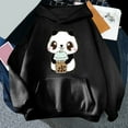 thumbnail image 2 of Arlun Cute Hoodies for Women Trendy Funny Animal Graphic Printed Plus Size Sweatshirts Long Sleeve Loose Fit Casual Soft Comfort Drawstring Hooded Pullovers with Pocket Black S, 2 of 3