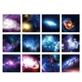 thumbnail image 2 of 1 Set Origami Paper Stars Pattern Gradient Cut Free DIY Double Side Print Handcraft Paper for School Purple Paper, 2 of 5