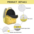 thumbnail image 4 of Yellow Dog Paw Footprint Backpack for School,Cute School Bag,Schoolbag with Adjustable Shoulder Straps & Padded Back,15.3"x11"x6.7", 4 of 6